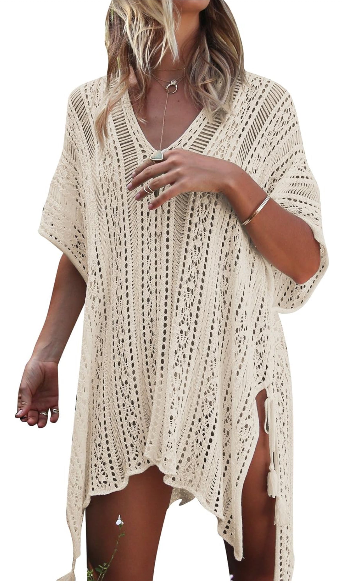 Women’s Bathing Suit Cover Up for Beach Pool Swimwear Crochet Dress