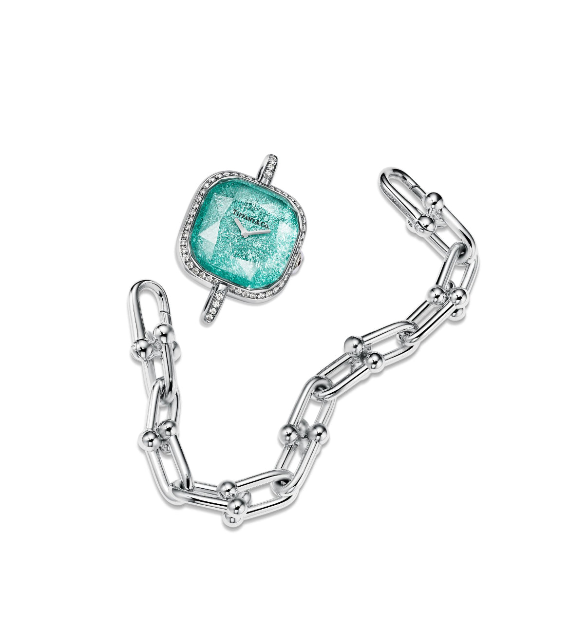 100% Real and diamond tested watch!! Sterling Silver and Steel with a Diamond Bezel. Great for summer, when the sun hits it, the beam shines as bright as the sun!