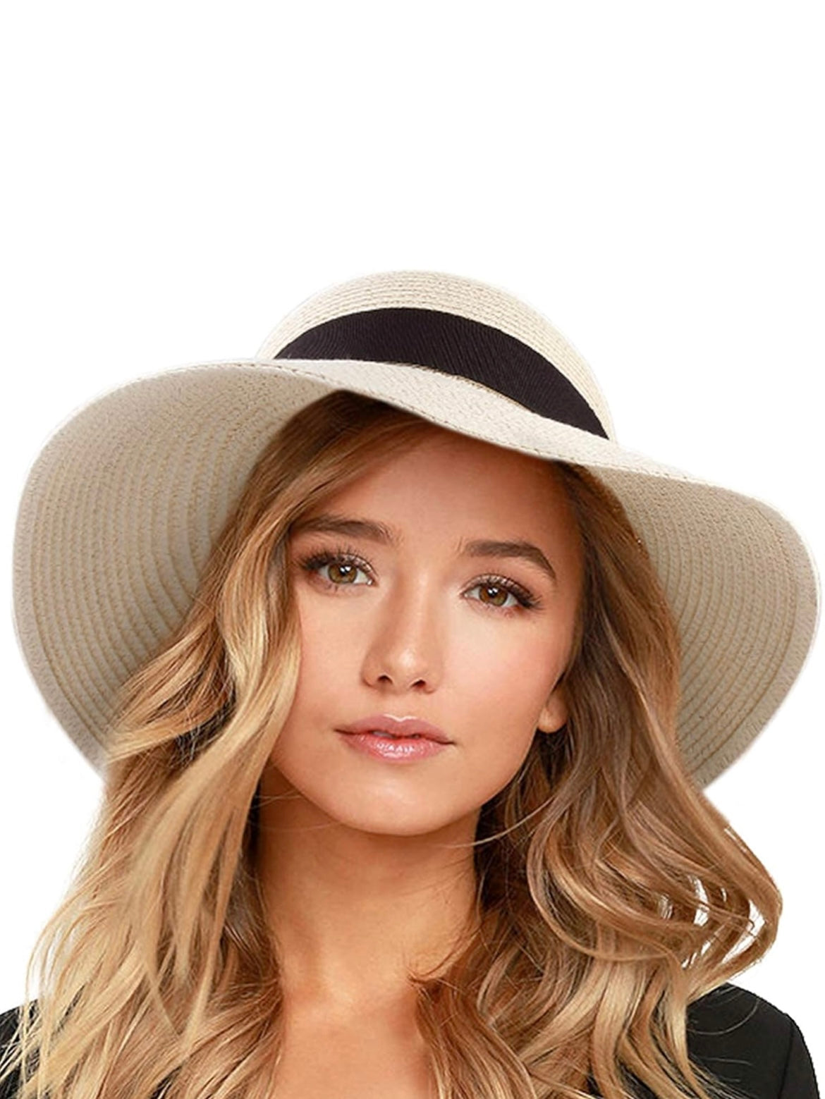 FURTALK Womens Beach Sun Straw Hat UV UPF 80+ Travel Foldable Brim Summer UV Hat! Special gift with orders over $100