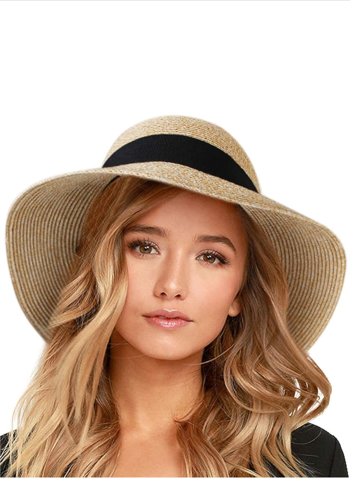 FURTALK Womens Beach Sun Straw Hat UV UPF 80+ Travel Foldable Brim Summer UV Hat! Special gift with orders over $100