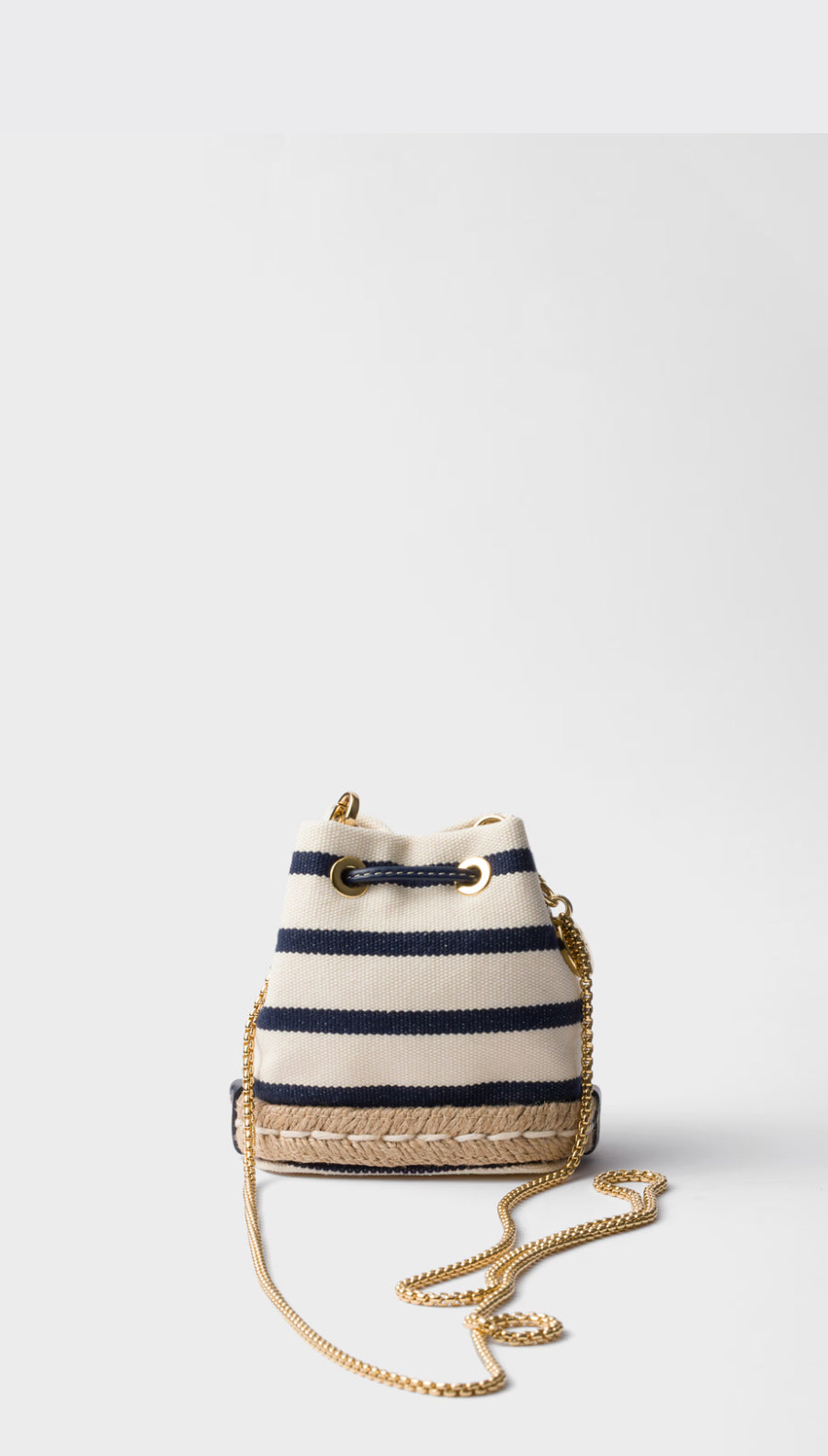 Prada Striped fabric mini-pouch