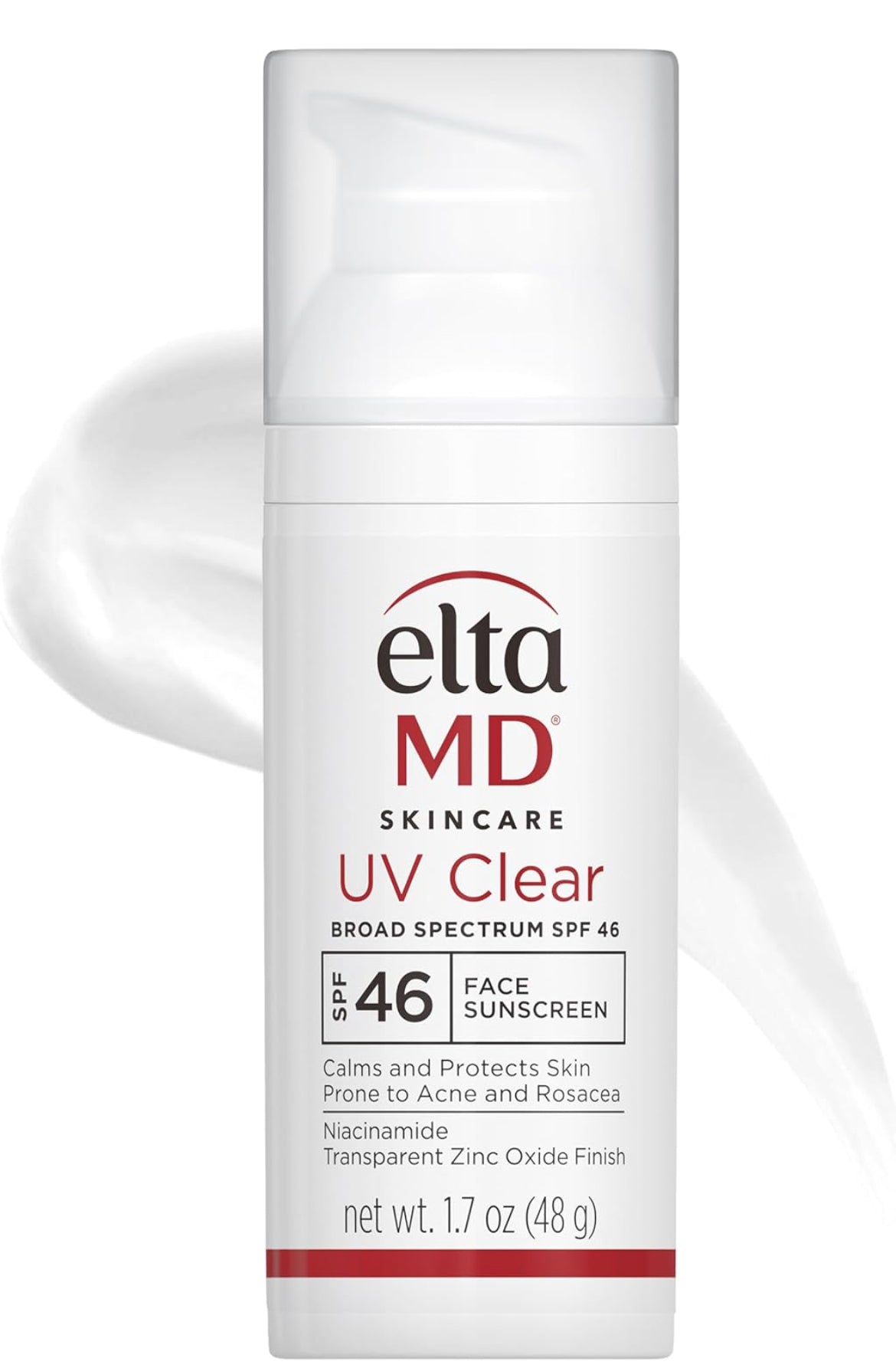 EltaMD UV Clear Face Sunscreen SPF 46, Oil Free Sunscreen with Zinc Oxide, Dermatologist Recommended Sunscreen