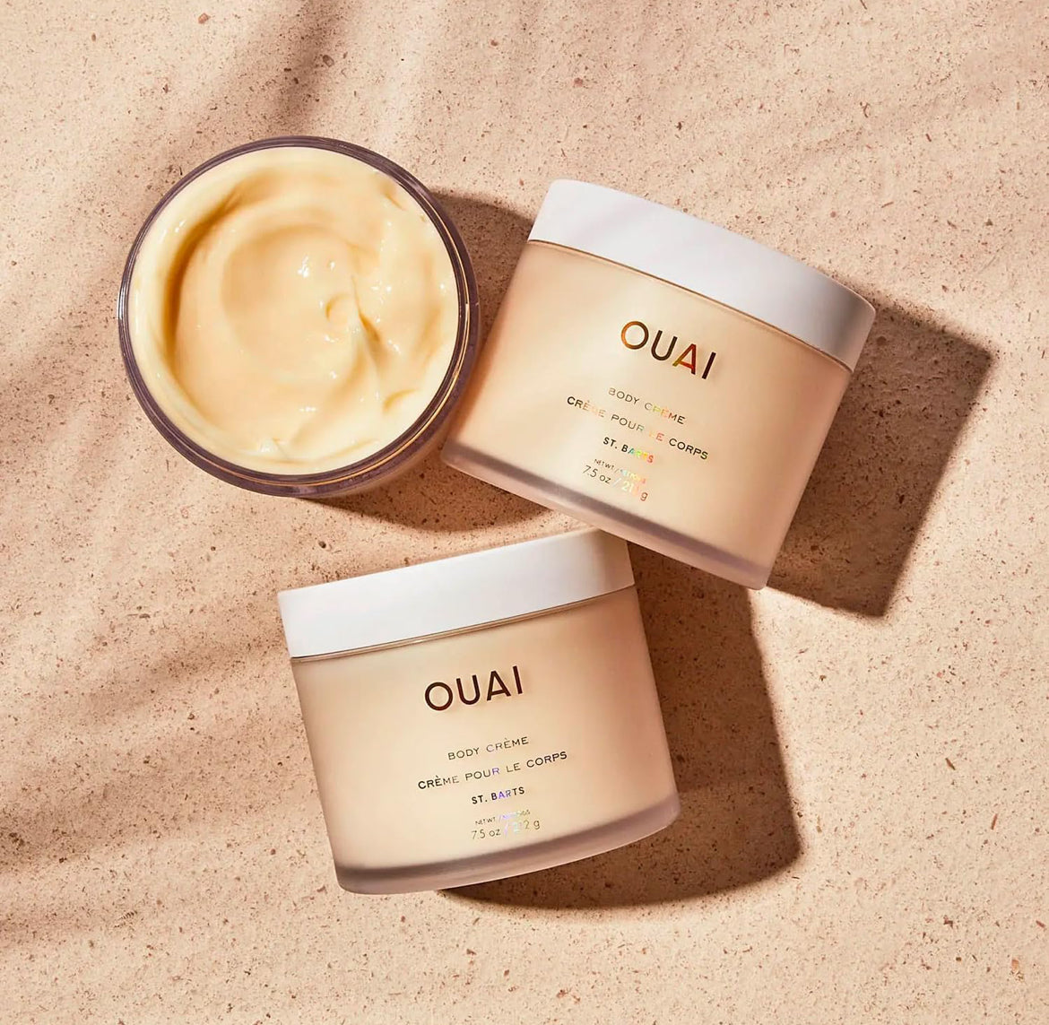 OUAI Body Cream, St. Barts - Hydrating Whipped Body Cream with Cupuaçu Butter, Coconut Oil and Squalane - Softens Skin and Delivers Healthy-Looking Glow - Sulfate-Free Skin Care (7.5Oz)Special Gift with orders over $100