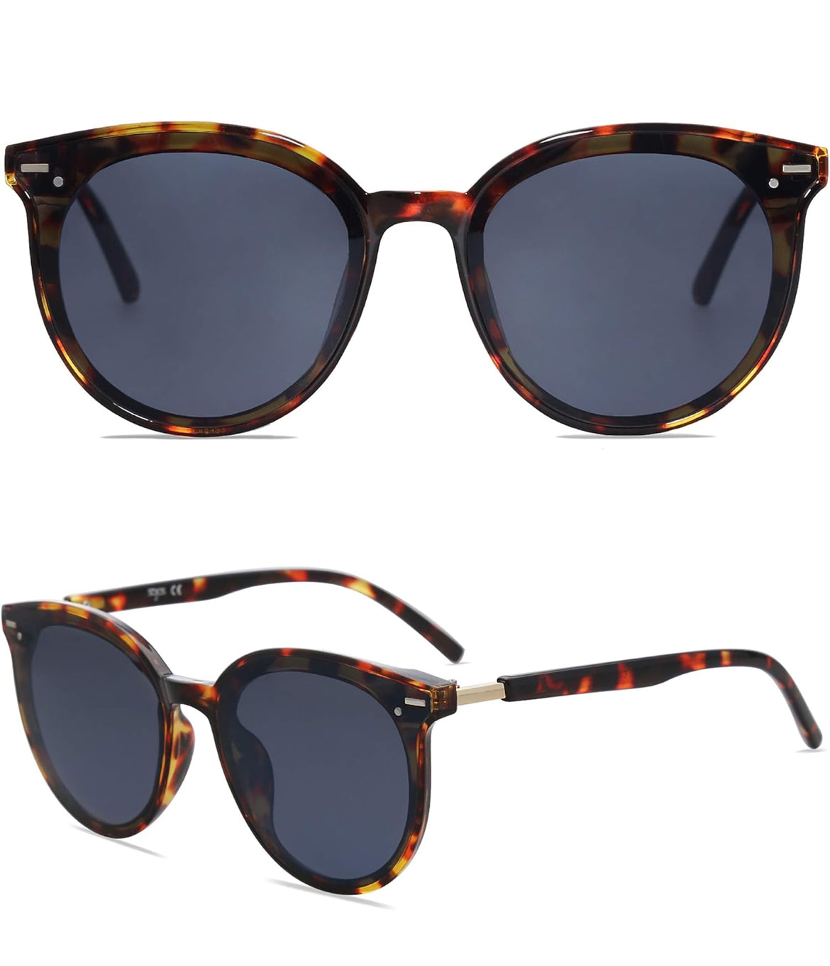 SOJOS designer Sunglasses Womens Trendy 2025 Classic Round Retro Vintage Shades Large Frame Sunnies SJ2067