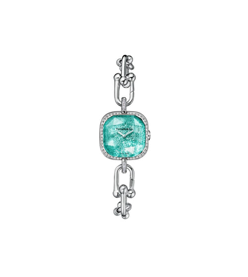 100% Real and diamond tested watch!! Sterling Silver and Steel with a Diamond Bezel. Great for summer, when the sun hits it, the beam shines as bright as the sun!