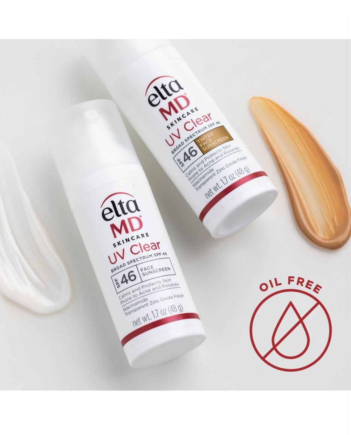 EltaMD UV Clear Face Sunscreen SPF 46, Oil Free Sunscreen with Zinc Oxide, Dermatologist Recommended Sunscreen