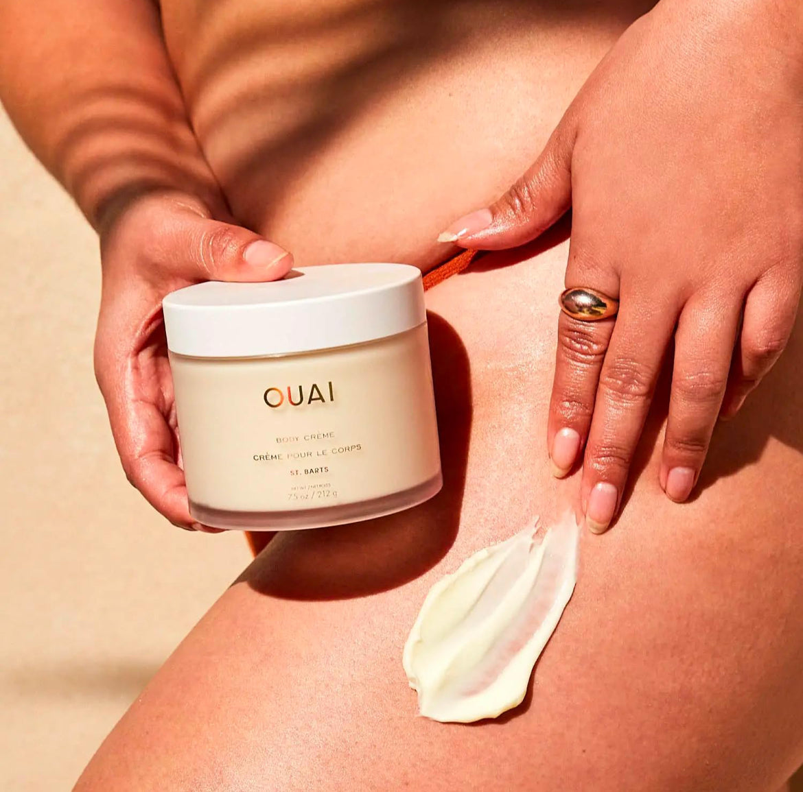 OUAI Body Cream, St. Barts - Hydrating Whipped Body Cream with Cupuaçu Butter, Coconut Oil and Squalane - Softens Skin and Delivers Healthy-Looking Glow - Sulfate-Free Skin Care (7.5Oz)Special Gift with orders over $100