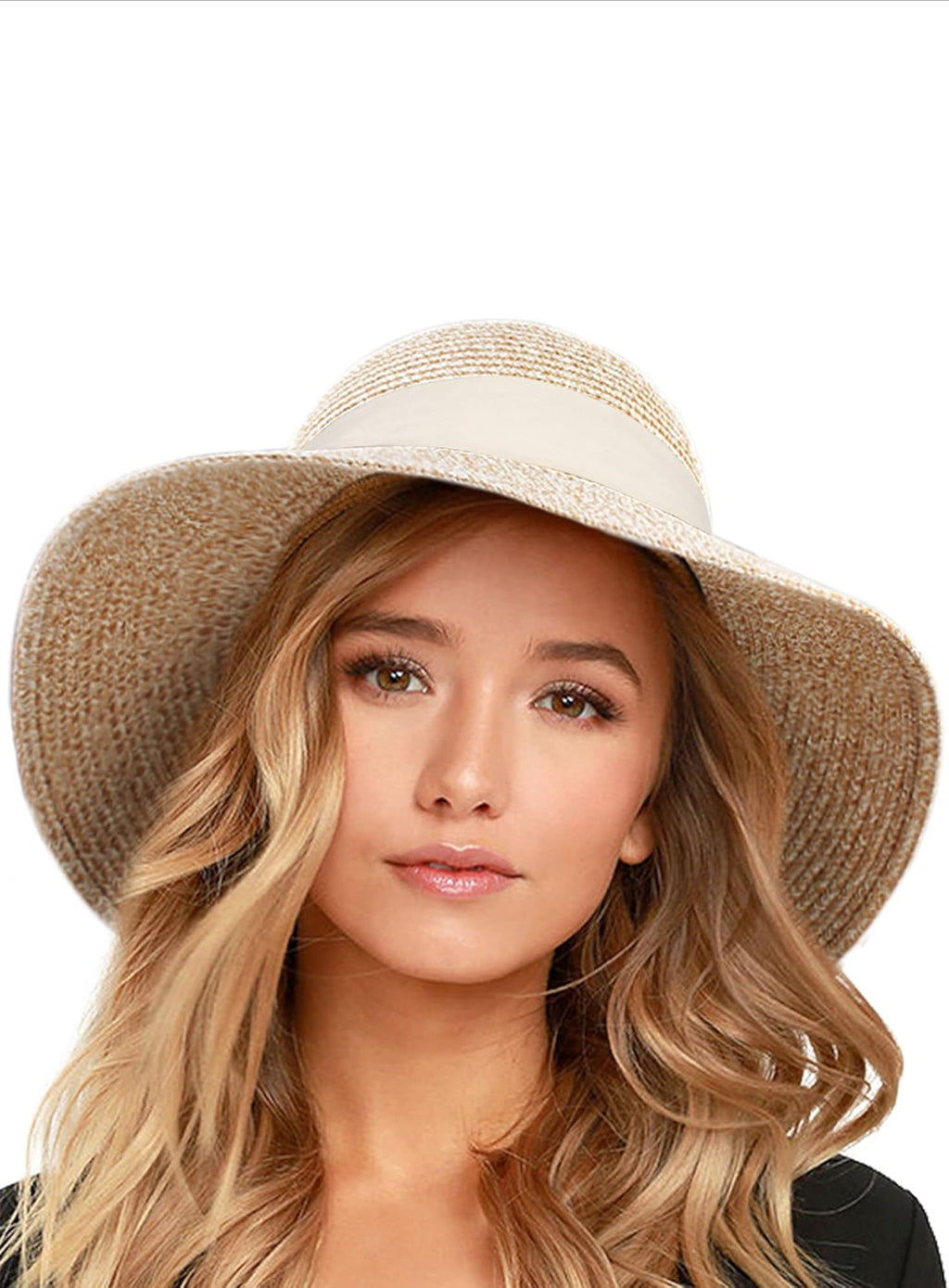 FURTALK Womens Beach Sun Straw Hat UV UPF 80+ Travel Foldable Brim Summer UV Hat! Special gift with orders over $100