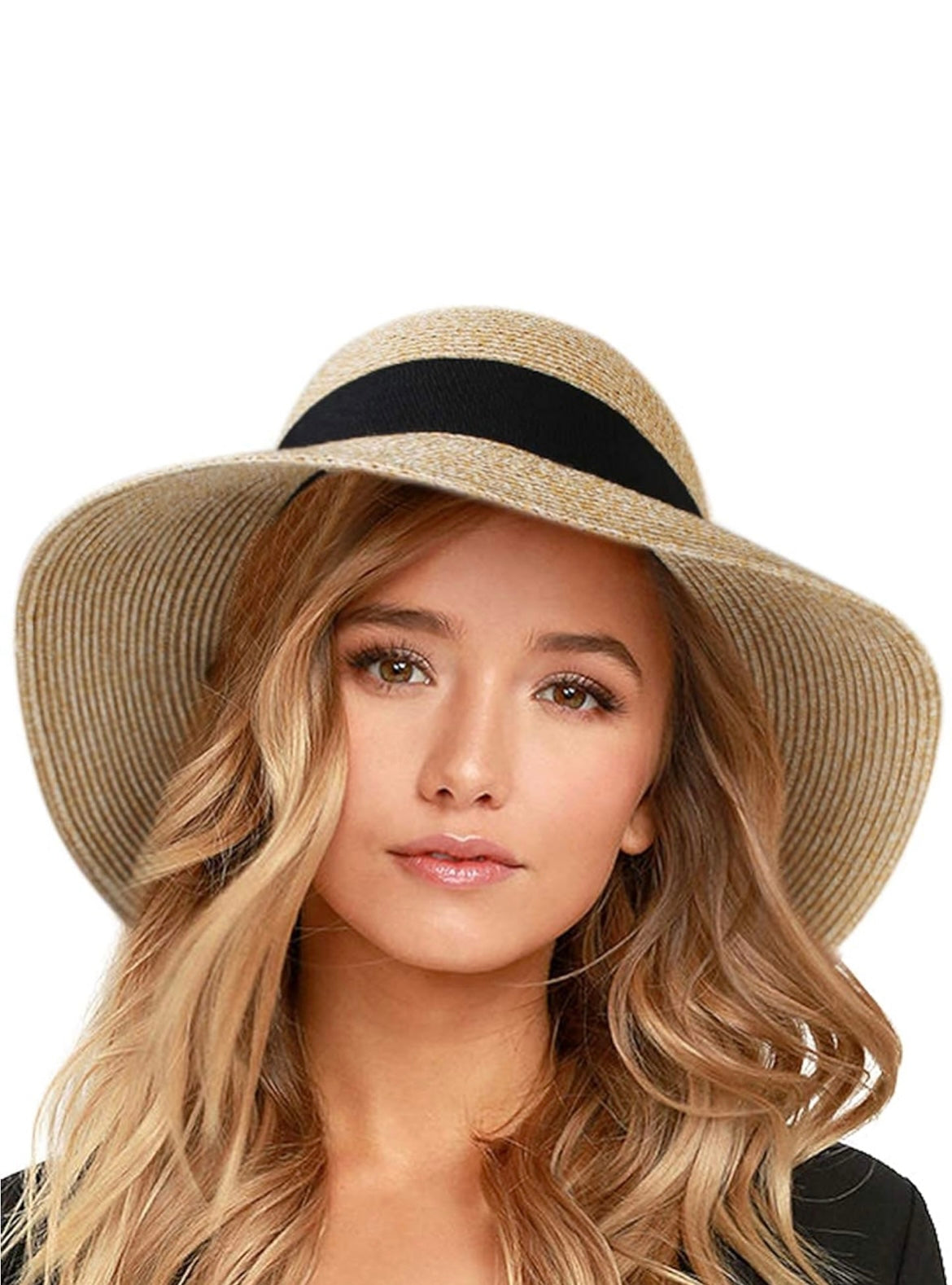 FURTALK Womens Beach Sun Straw Hat UV UPF 80+ Travel Foldable Brim Summer UV Hat! Special gift with orders over $100
