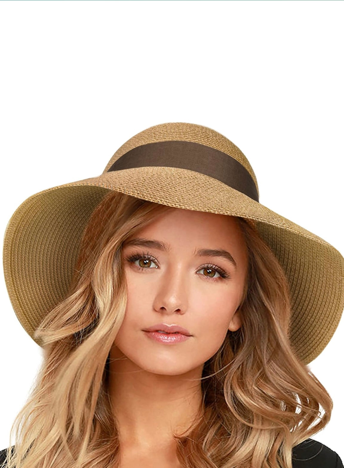 FURTALK Womens Beach Sun Straw Hat UV UPF 80+ Travel Foldable Brim Summer UV Hat! Special gift with orders over $100