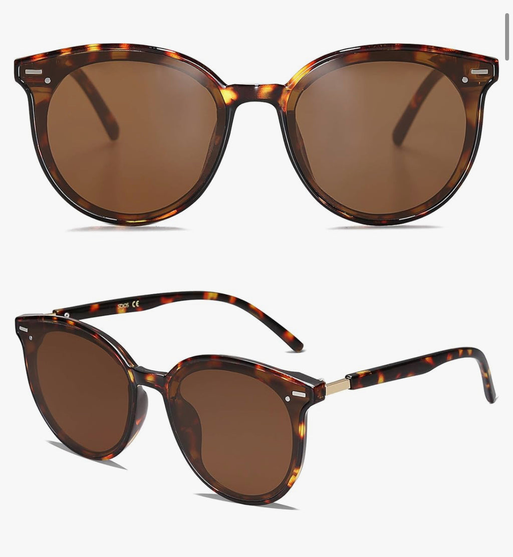 SOJOS designer Sunglasses Womens Trendy 2025 Classic Round Retro Vintage Shades Large Frame Sunnies SJ2067