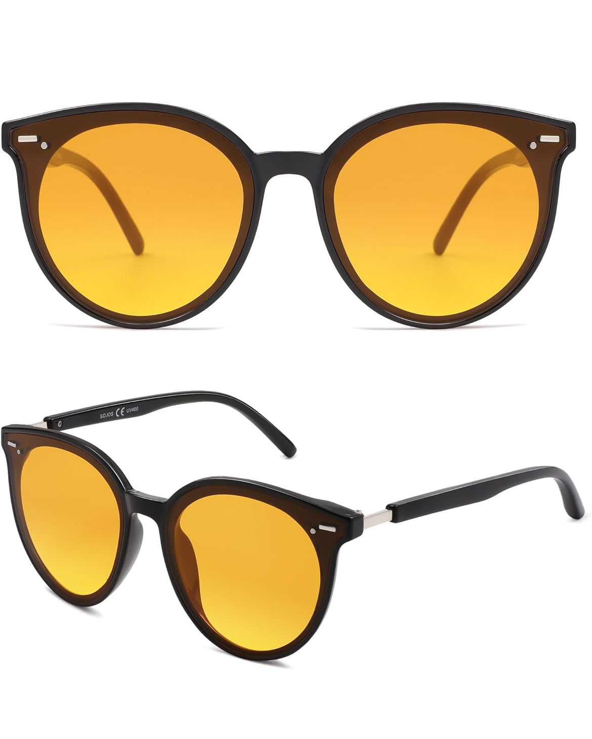 SOJOS designer Sunglasses Womens Trendy 2025 Classic Round Retro Vintage Shades Large Frame Sunnies SJ2067