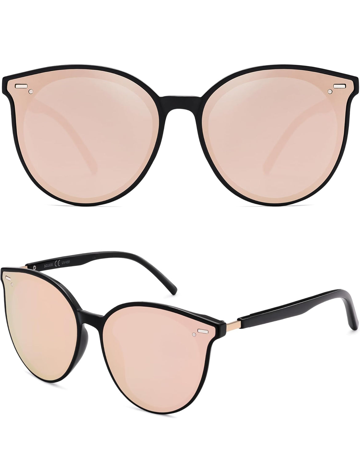 SOJOS designer Sunglasses Womens Trendy 2025 Classic Round Retro Vintage Shades Large Frame Sunnies SJ2067